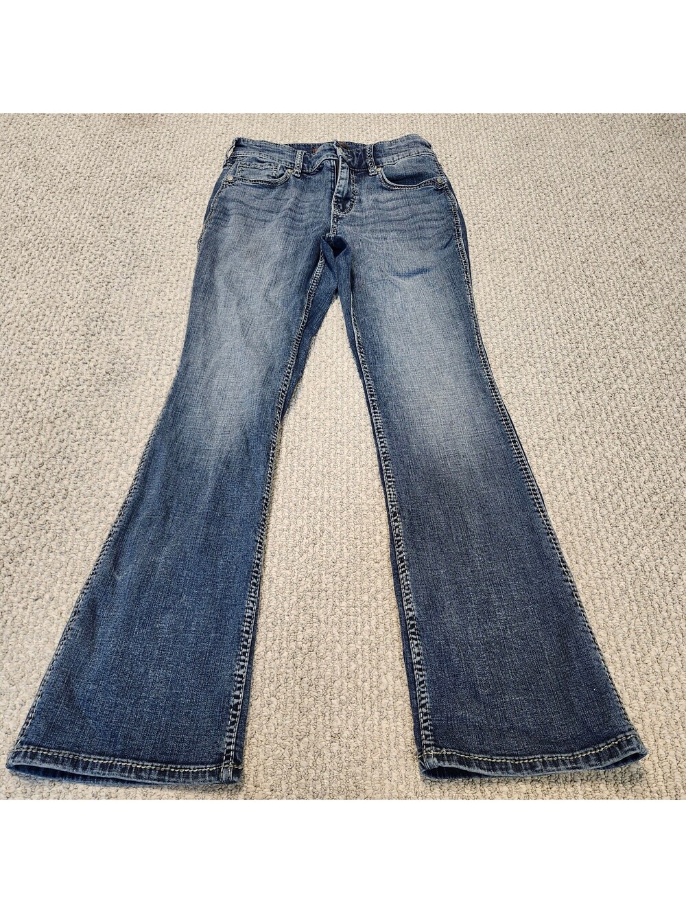 Shyanne Shay Mid Rise Bootcut Women's Flared Blue Denim Jeans Size 29W x 32L